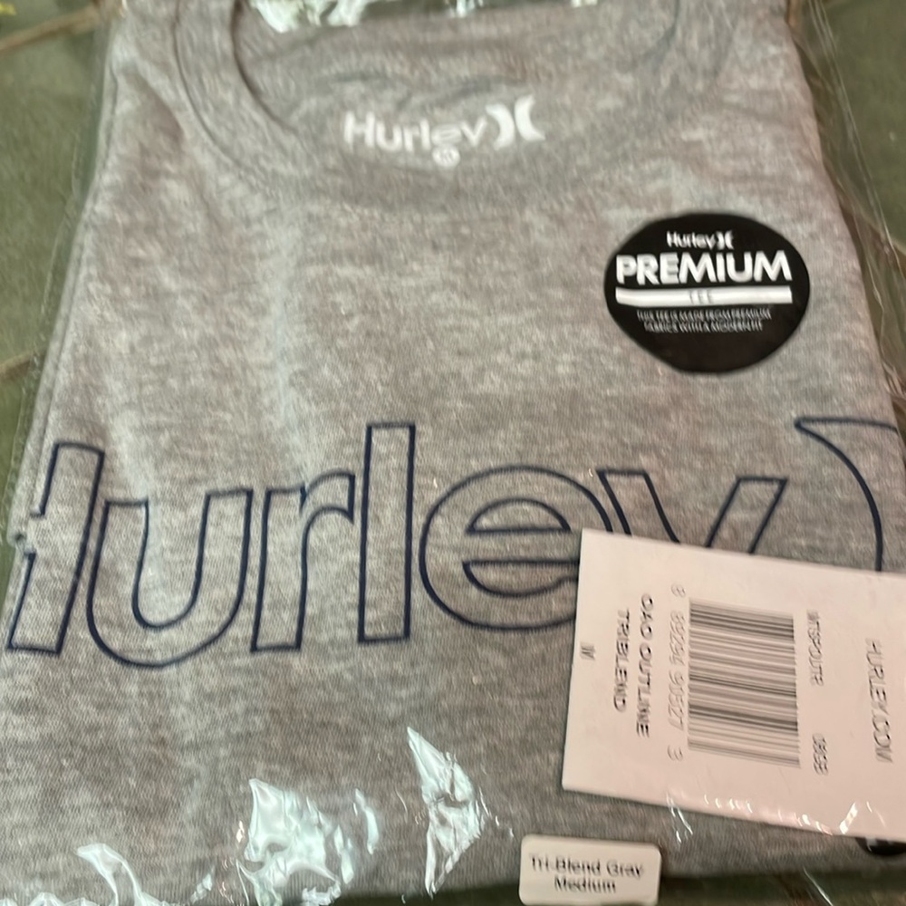 Hurley short sleeve gray tee shirt M